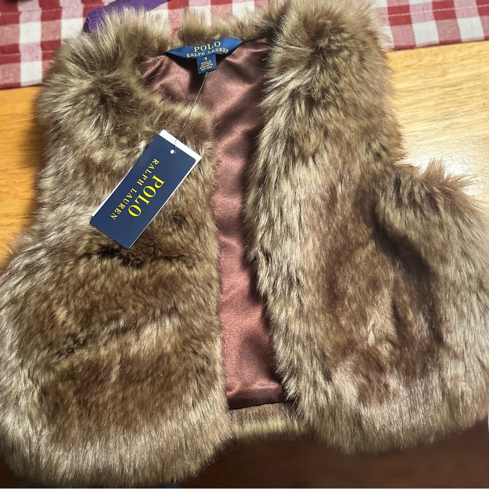 Ralph Lauren Polo.faux Fur vest